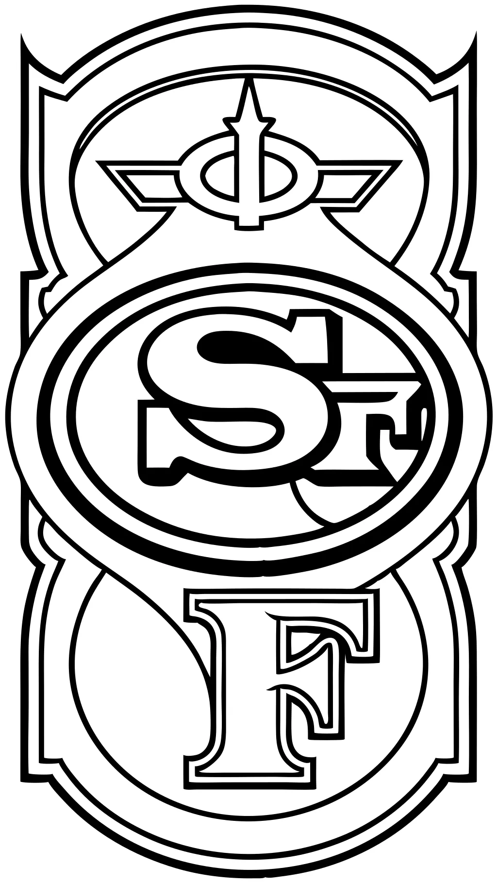 49ers logo coloring page